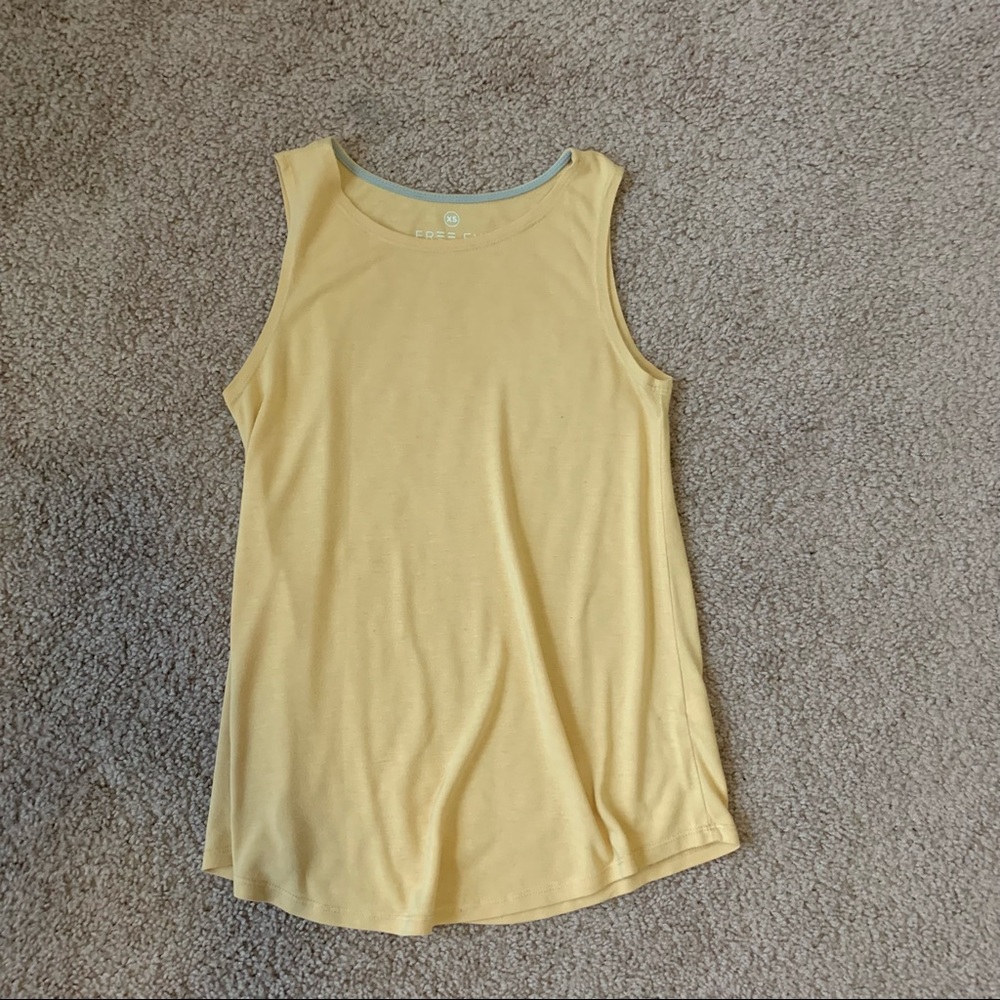 Flowy yellow bamboo tank top by Free Fly XS